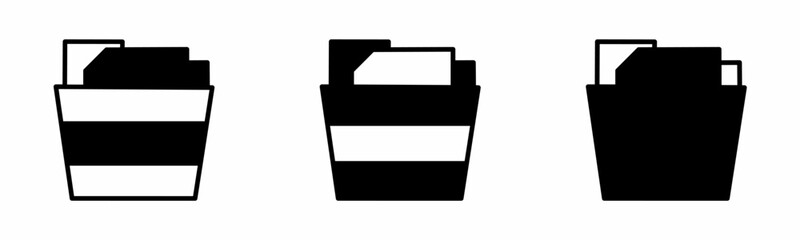 Folders icon on white background. Vector logo folders illustration.