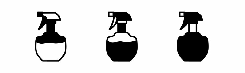 Spray bottle icon on white background. Vector logo spray bottle illustration.
