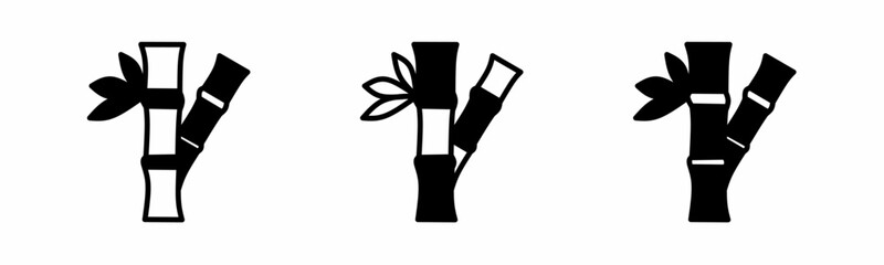 Bamboo icon on white background. Vector logo bamboo illustration.