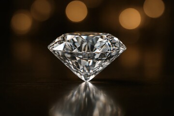 A Diamond's Reflection on a Black Canvas