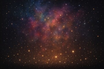 An expansive cosmic tapestry of stars in a deep black void, where distant galaxies twinkle like emeralds against the velvet canvas of space