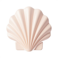 Fototapeta premium Pink scallop shell shaped decorative object
