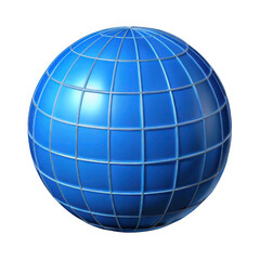 Obraz premium 3d blue globe with grid lines