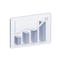 Bar chart with upward trend representing data growth
