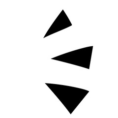 注目、気づき、強調、驚きを表すアイコンセット。集中線や漫画のような手書きの装飾。