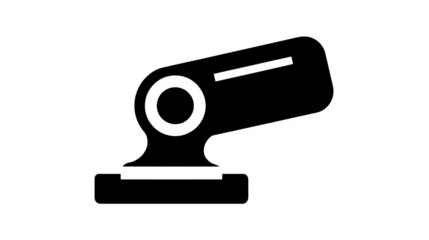 Filled black icon of boat engine throttle lever, transparent background