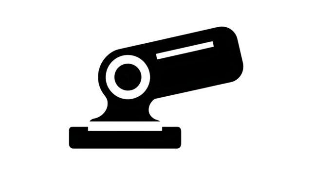 Filled black icon of boat engine throttle lever, transparent background