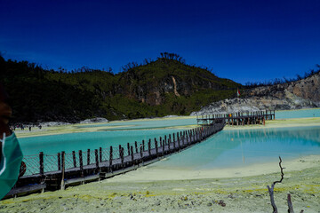 Kawah Putih Crater Lake in Ciwidey, West Java, Indonesia