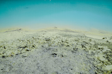 Kawah Putih Crater Lake in Ciwidey, West Java, Indonesia