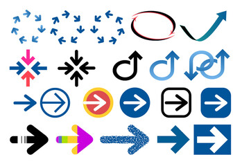 視線を誘導するいろいろな矢印です