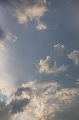 Beautiful skyscape with picturesque clouds