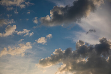 Beautiful skyscape with picturesque clouds