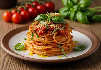 spaghetti with tomato sauce