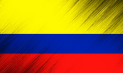 Colors of Colombia nation brush strokes abstract design