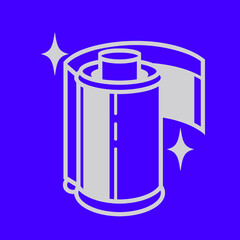 Simple icon vector design of film roll 2