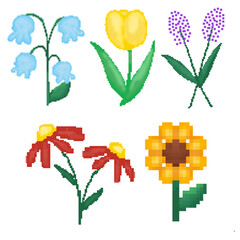 Flowers pixel art