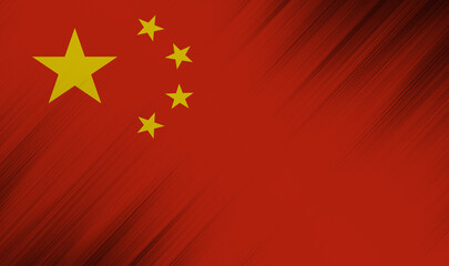 Crimson brushstrokes define the flag of People's Republic of China