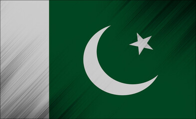 Pakistani flag flutters evoking independence day remembrance