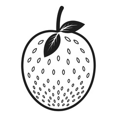 vector illustration of a line art fruit