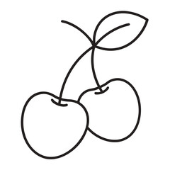 vector illustration of brush cherry