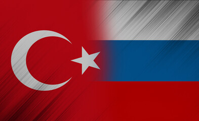 Turkey and Russia's metal flags symbolize global dialogue