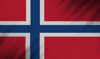 Bold colors and diagonal strokes embody Norway's flag