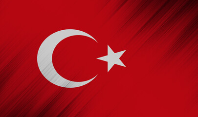 Turkey's vibrant flag waving with pride against a bold red backdrop