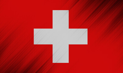 Obraz premium Vibrant representation of Swiss culture with bold colors and symbols