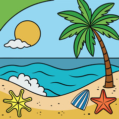 Obraz premium tropical beach background