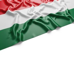 Obraz premium Waving hungarian flag fabric isolated on white background