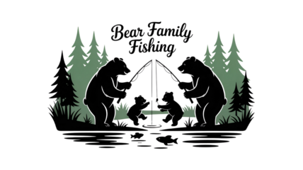 Mysterious silhouette of a bear in a dark forest at night