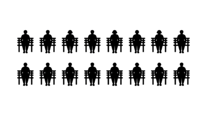 silhouettes of people