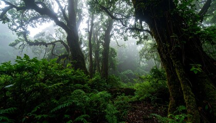 Fototapeta premium Lush tropical rainforest canopy