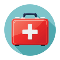 Obraz premium First aid kit Vector illustration with clean lines and bold shapes.