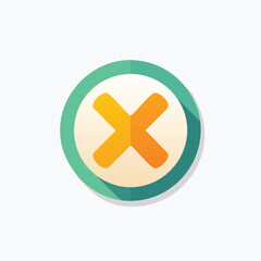 Fototapeta premium Cross mark icon Vector illustration with clean lines and bold shapes.