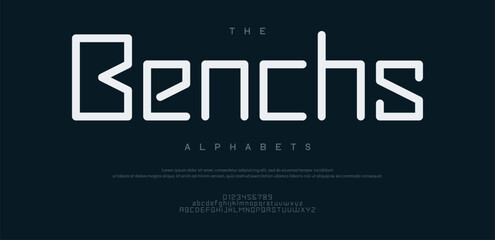 Benchs Modern minimal creative alphabet small letter logo design