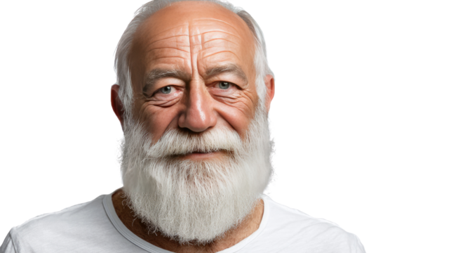Wisdom of Years: An intimate portrait of a senior man, showcasing the timeless beauty of experience, maturity and wisdom. The gentle eyes tell a story of years lived, full of character and depth.