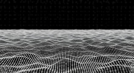 Abstract digital data wave visualization with a futuristic technological feel