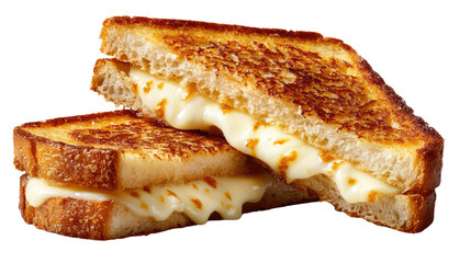 Toasted Cheese Sandwich: A mouthwatering close-up captures the golden-brown crust and the delicious, melted cheese oozing from a perfectly grilled sandwich.