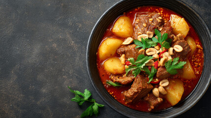 massaman curry with beef and potatoes