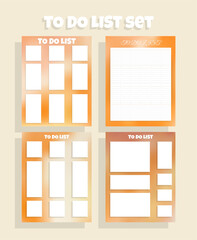 To Do List vector set background