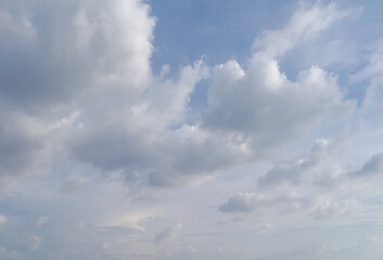 Clear Cloud on The Blue Sky above the sea
