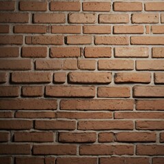 Fototapeta premium Brick Wall Texture: A close-up shot presents a weathered brick wall, showcasing the subtle imperfections and intricate details of each individual brick. The scene evokes a sense of timelessness.