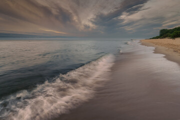 Seascape along the Polish coast of the Baltic Sea