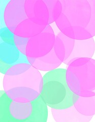 Abstract circles of pastel colors