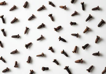 Fototapeta premium Spice Scattered On White Background