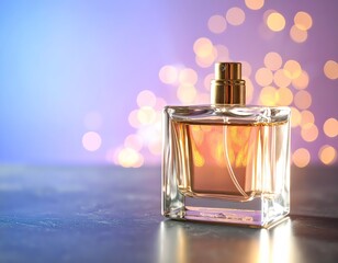 Elegant Perfume Bottle on Reflective Surface