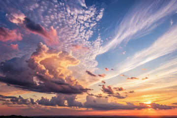 Fototapeta premium sunset in the sky