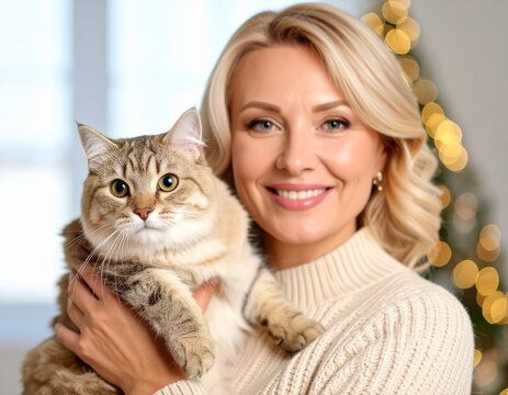 Generative ai picture of sweet cute adorable baby hugging cat love and care for domestic animal. Infant embrace feline pet affection tender nurture home creature. - Powered by Adobe