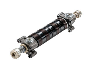 Industrial action valve component factory product isolated on transparent background, png